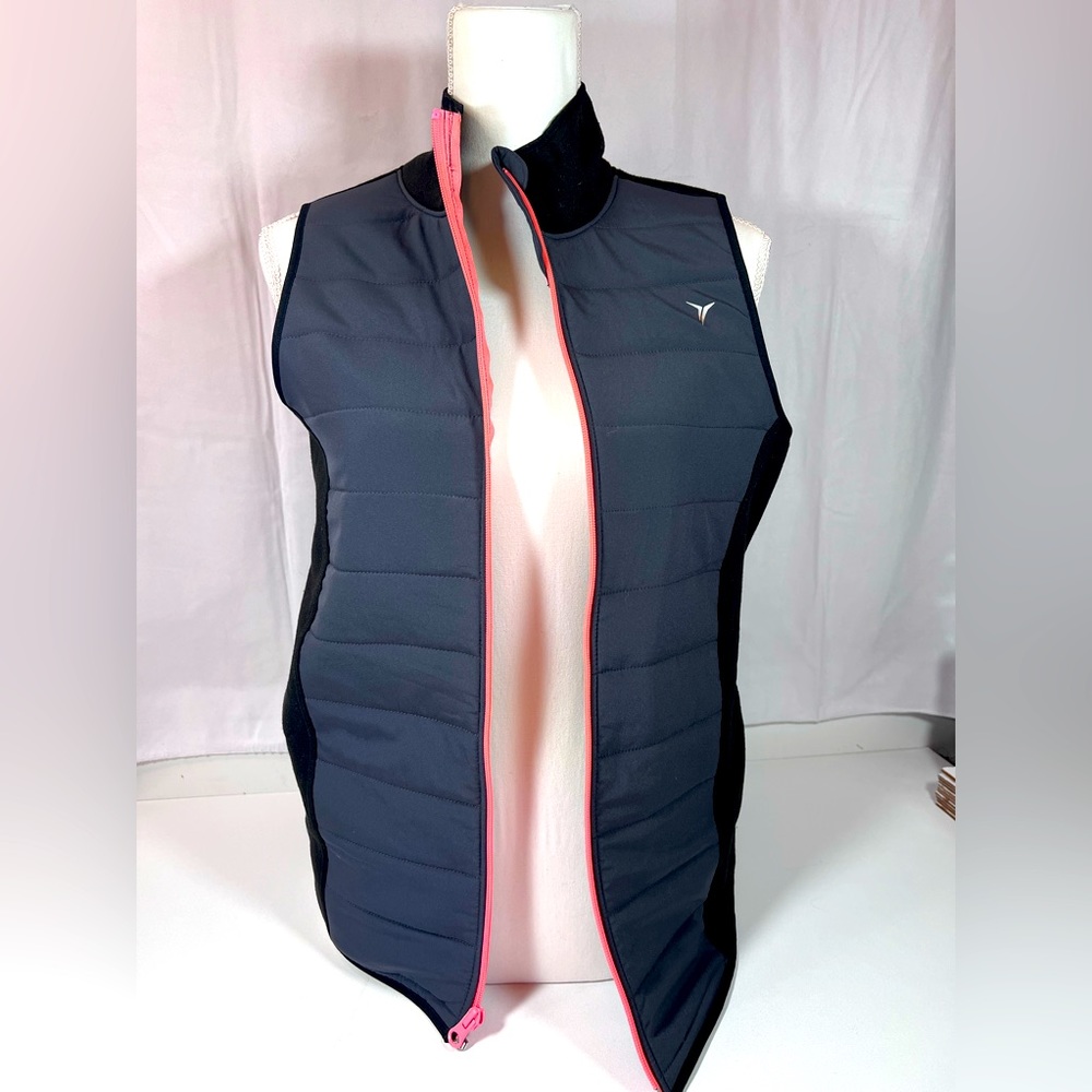 OLD NAVY Athletic Performance BlueTone Vest Color-block Pink Zipper Big Kid 16